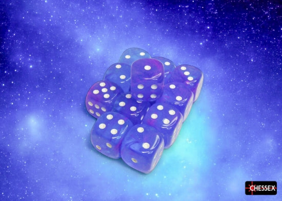 Dados Aura/white - 16mm d6 Dice Block (12 Dice)