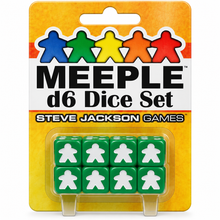 16mm 8d6 Meeple Dice: Green