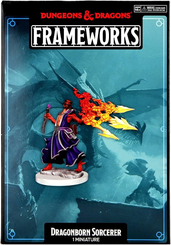 Imagen de D&D Frameworks: Dragonborn Sorcerer Female – Kit sin pintar