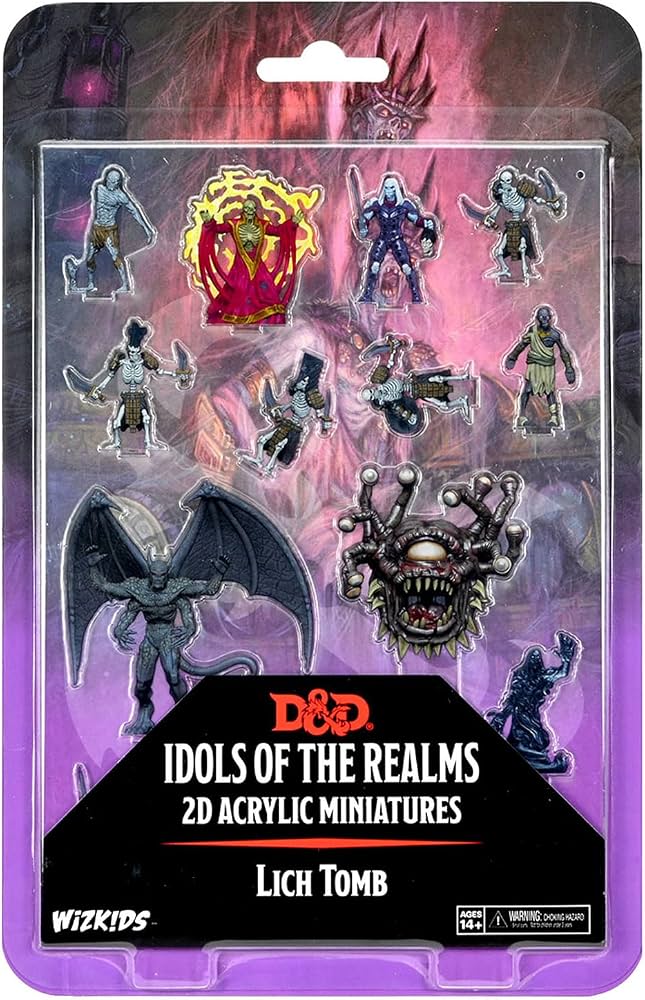 D&D Idols of the realms 2D Acrylic Miniatures Lich Tomb