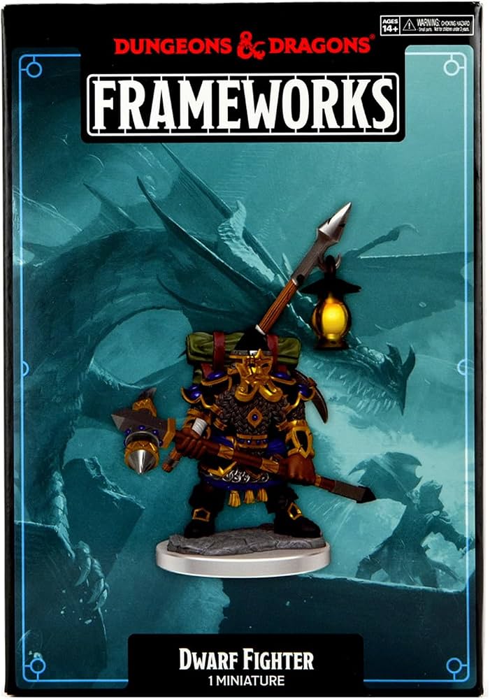 Imagen de D&D Frameworks: Dwarf Fighter Male – Kit sin pintar