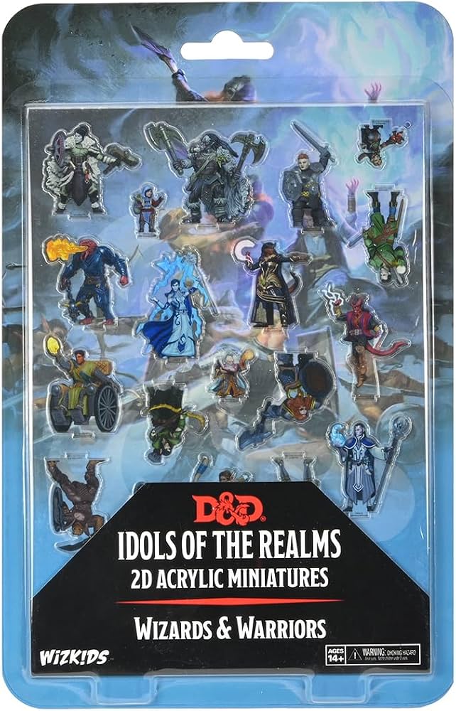 D&D Idols of the realms 2D Acrylic Miniatures Wizards & Warriors
