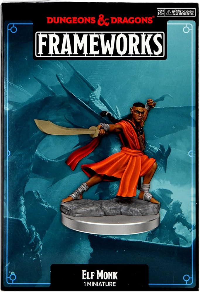 Imagen de D&D Frameworks: Elf Monk Male – Kit sin pintar
