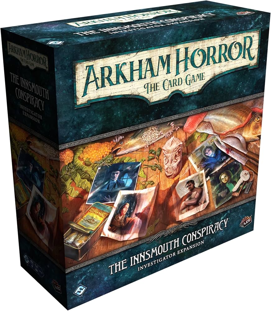 Portada de Arkham Horror LCG: The Innsmouth Conspiracy – Deluxe Expansion – Inglés
