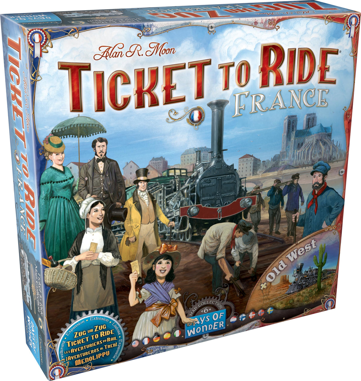 Portada de Ticket to Ride: France & Old West – Map Collection 6 – Inglés