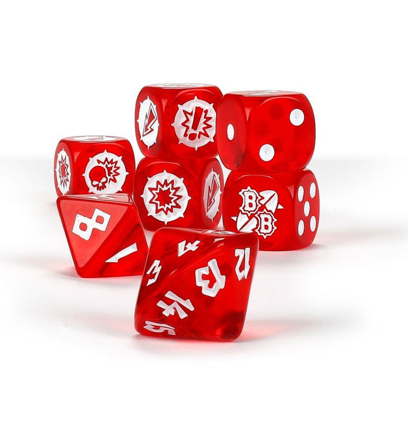 Blood Bowl Dice set - Rojos
