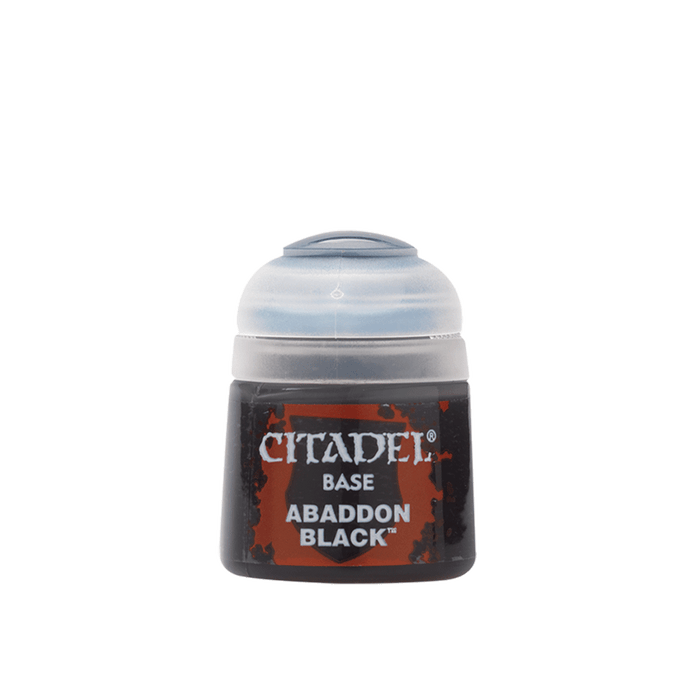 Envase de Citadel Colour Base: Abaddon Black – 12 ml