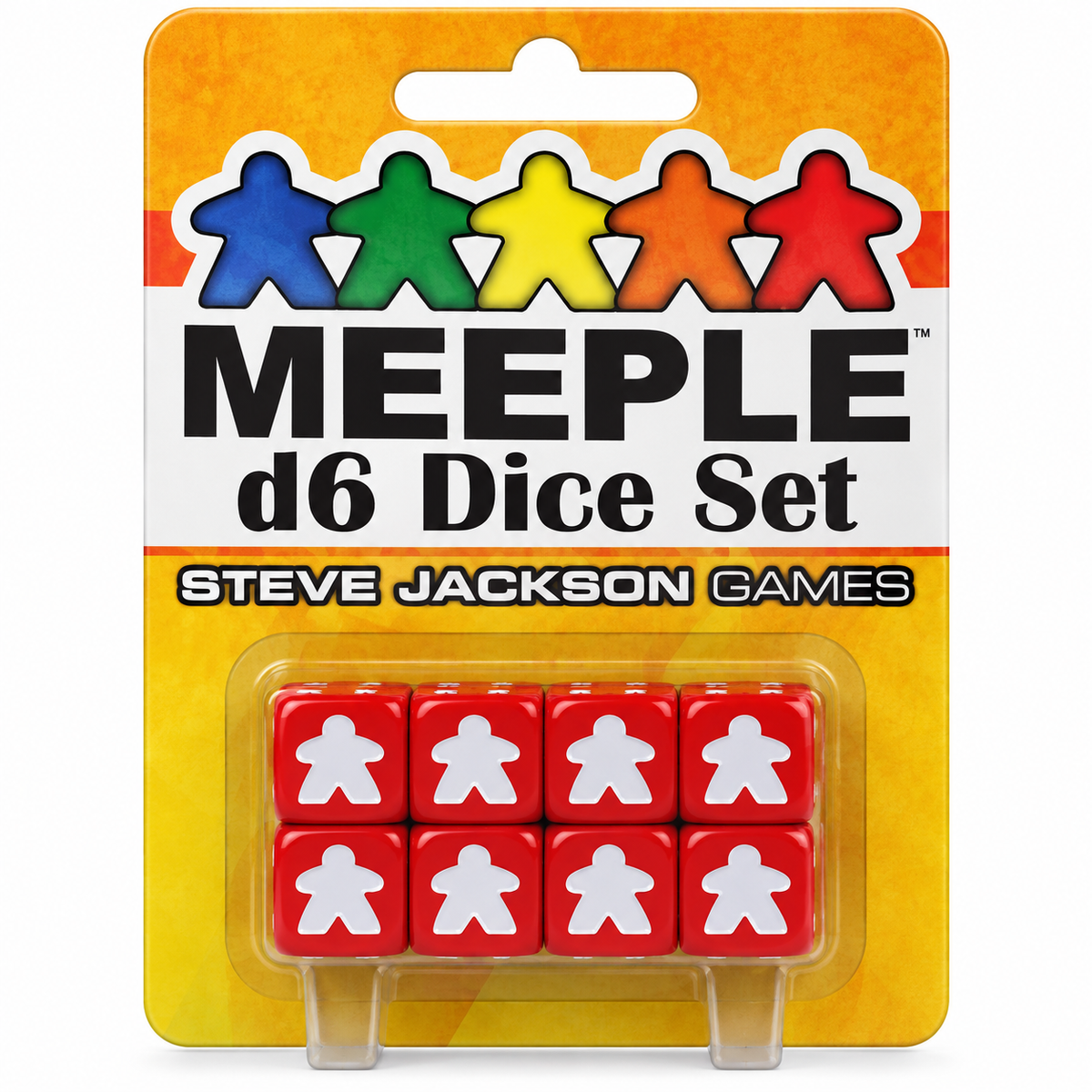 16mm 8d6 Meeple Dice: Red