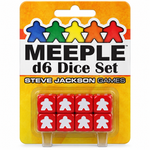16mm 8d6 Meeple Dice: Red