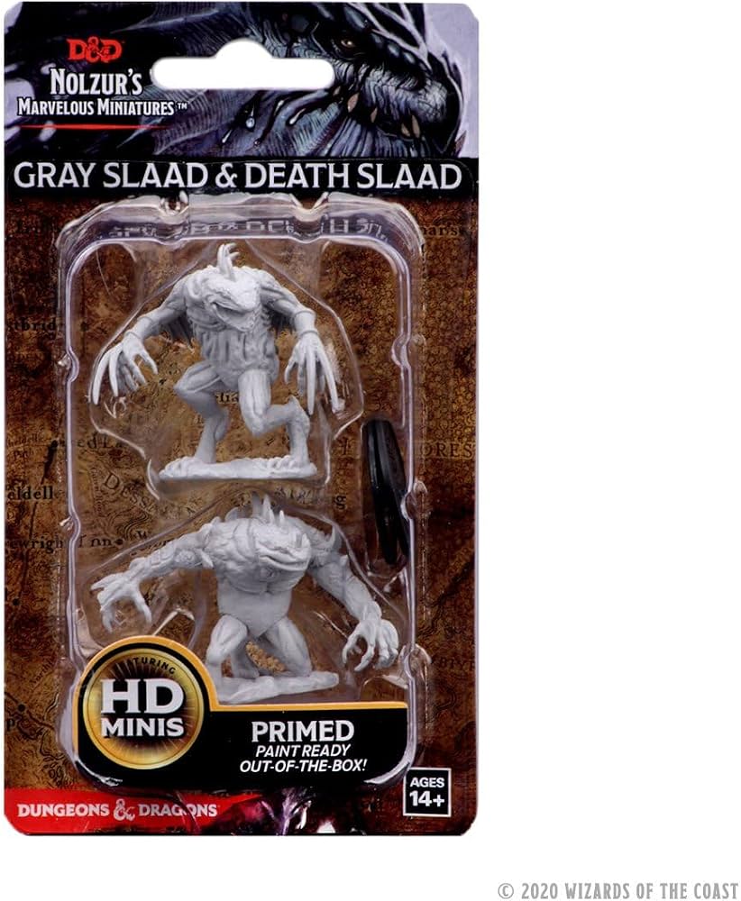 D&D Nolzur’s Marvelous Miniatures: Gray Slaad & Death Slaad – Sin pintar