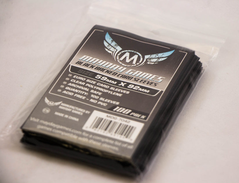 Mayday Games Euro Black Backed 59x92mm Standard