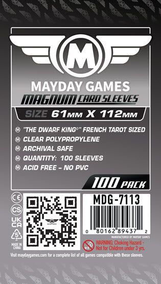 Mayday Games Dwarf King / French Tarot 61x112mm Standard