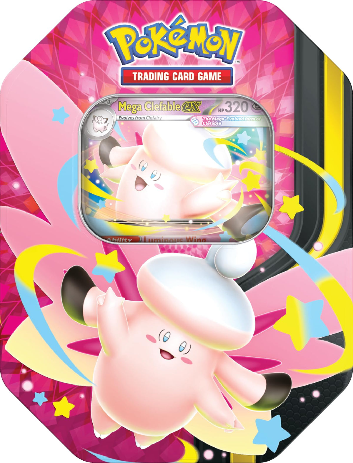 Pokemon TCG: Mega Moonlit Tin MEGA CLEFABLE