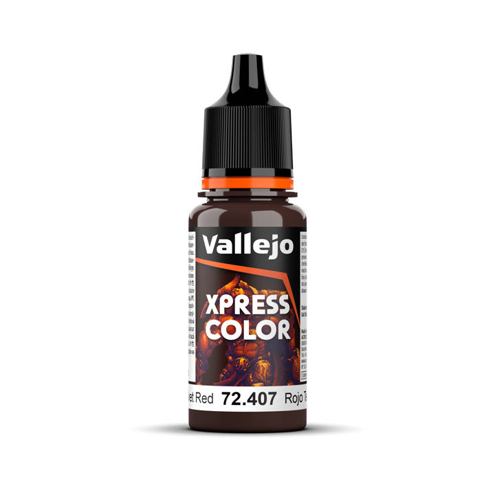 Envase de Vallejo Xpress Color 72.407: Rojo Terciopelo – 18 ml