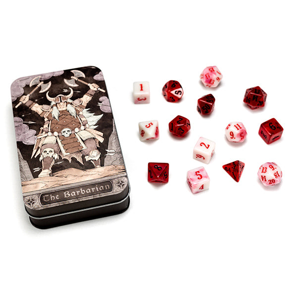G Class Dice: Barbarian Set Tin (14 Dice)
