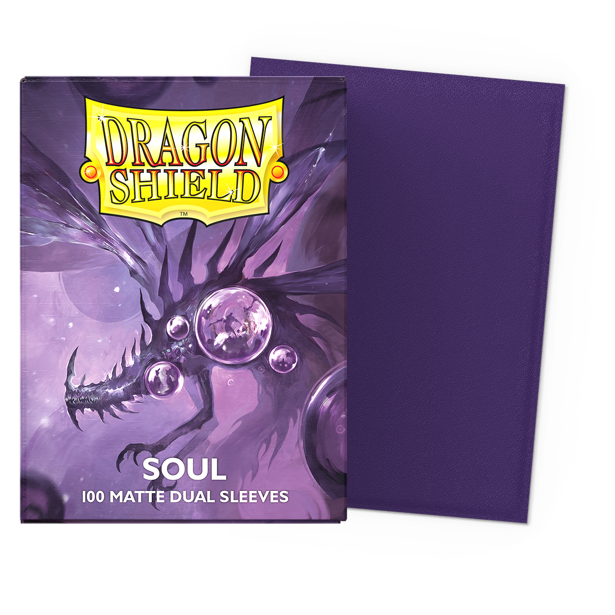 Dragon Shield Sleeves: Standard DUAL- Matte Purple/Soul (100 ct.)