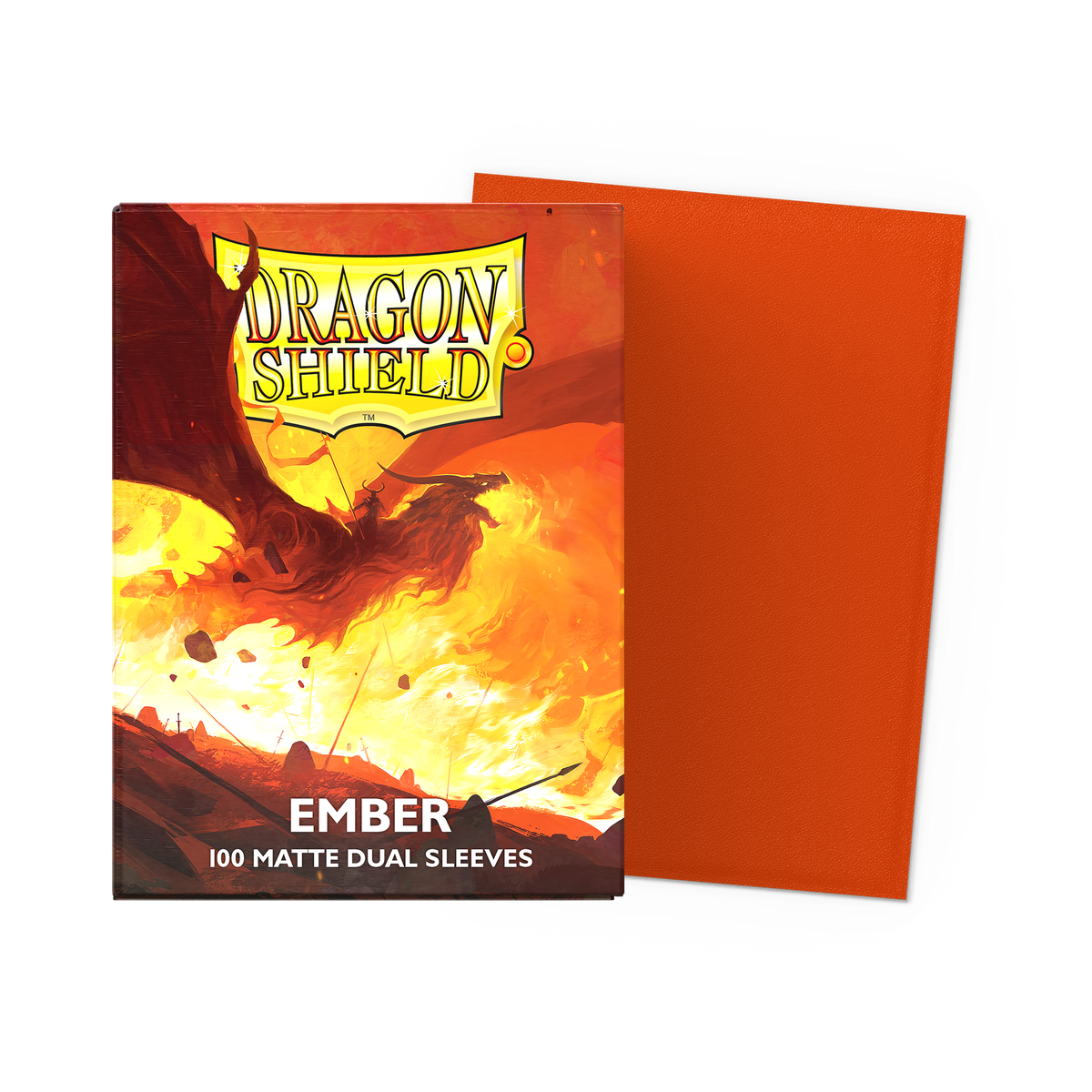 Dragon Shield Sleeves: Standard DUAL- Matte Red/Ember (100 ct.)