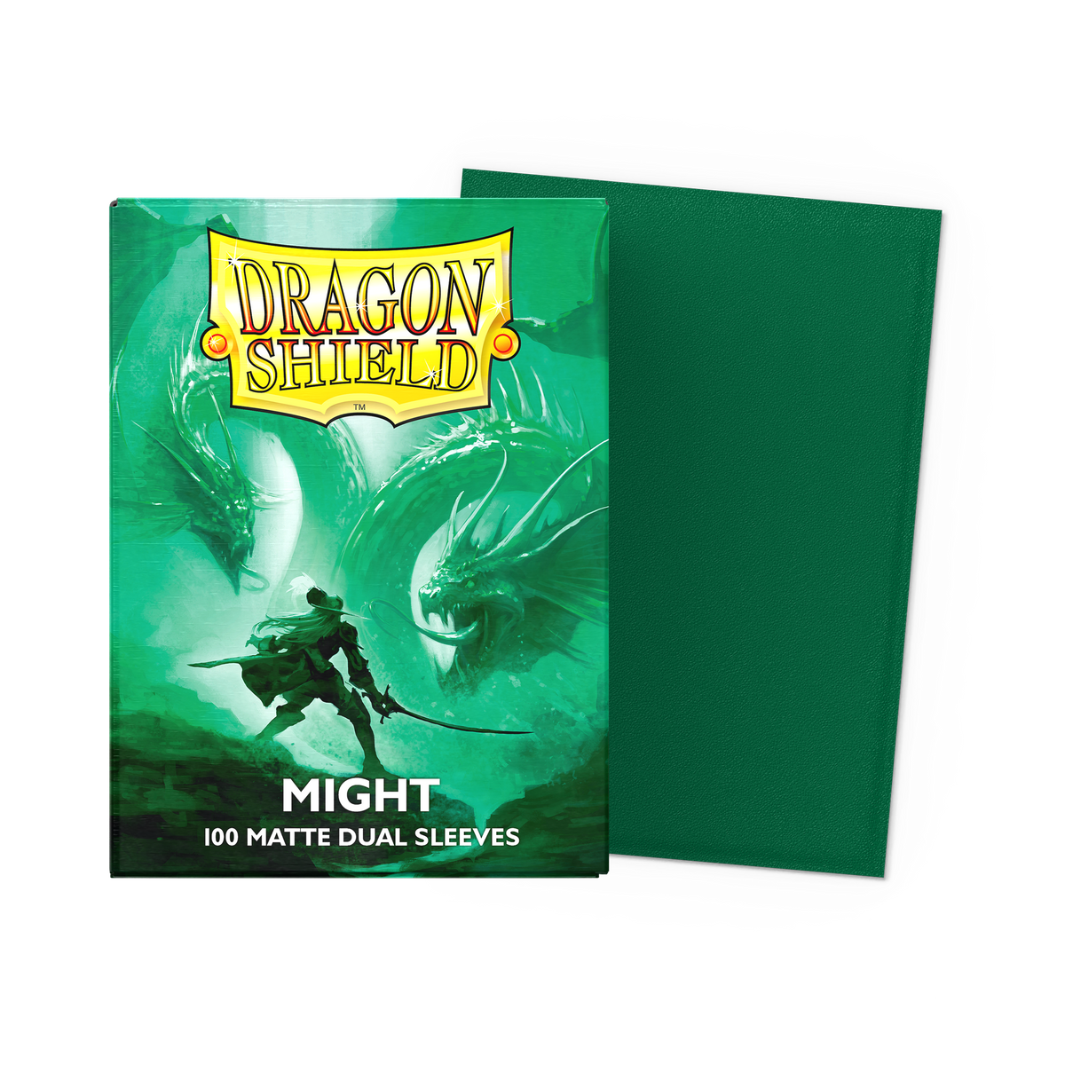 Dragon Shield Sleeves: Standard DUAL- Matte Green/Might (100 ct.)