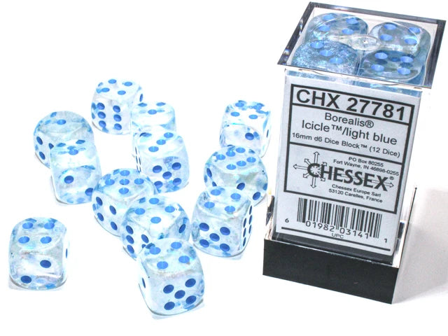 Mini dados icicle/light blue