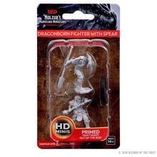 D&D Nolzur’s Marvelous Miniatures: Dragonborn Fighter With Spear – Sin pintar