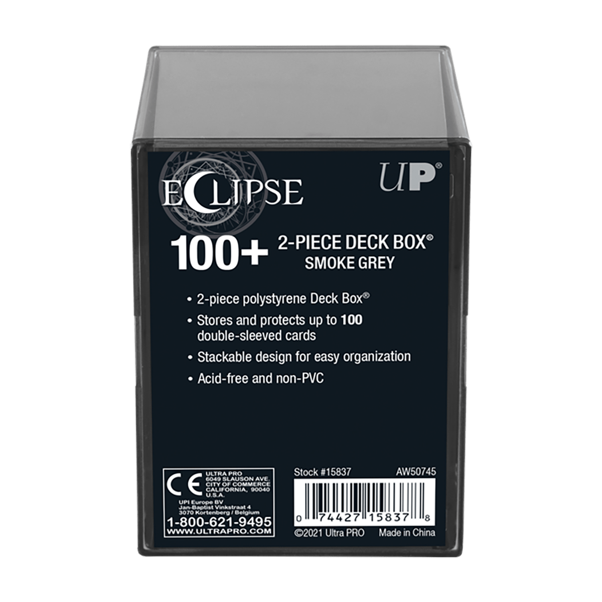 Ultra PRO Eclipse 2-Piece 100+ Deck Box – Smoke Grey