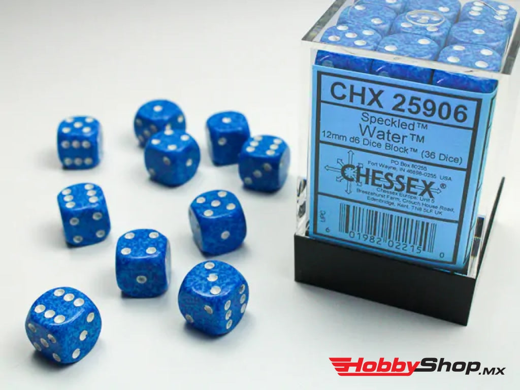 Chessex - Dados speckled Water 12mm C/36