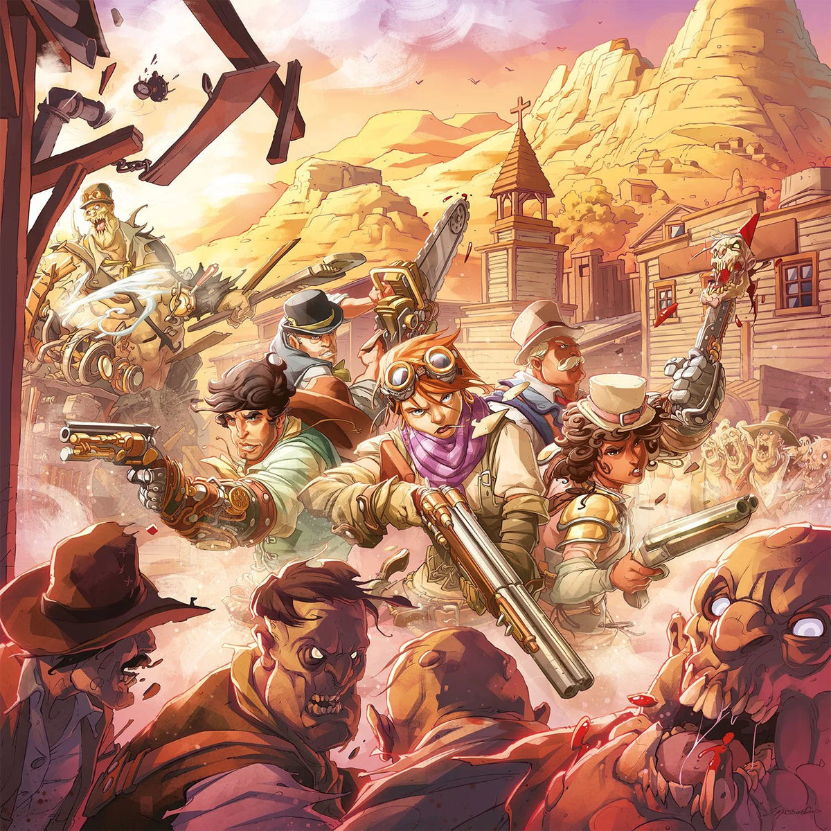 Portada de Zombicide: Undead or Alive – Gears & Guns – Inglés