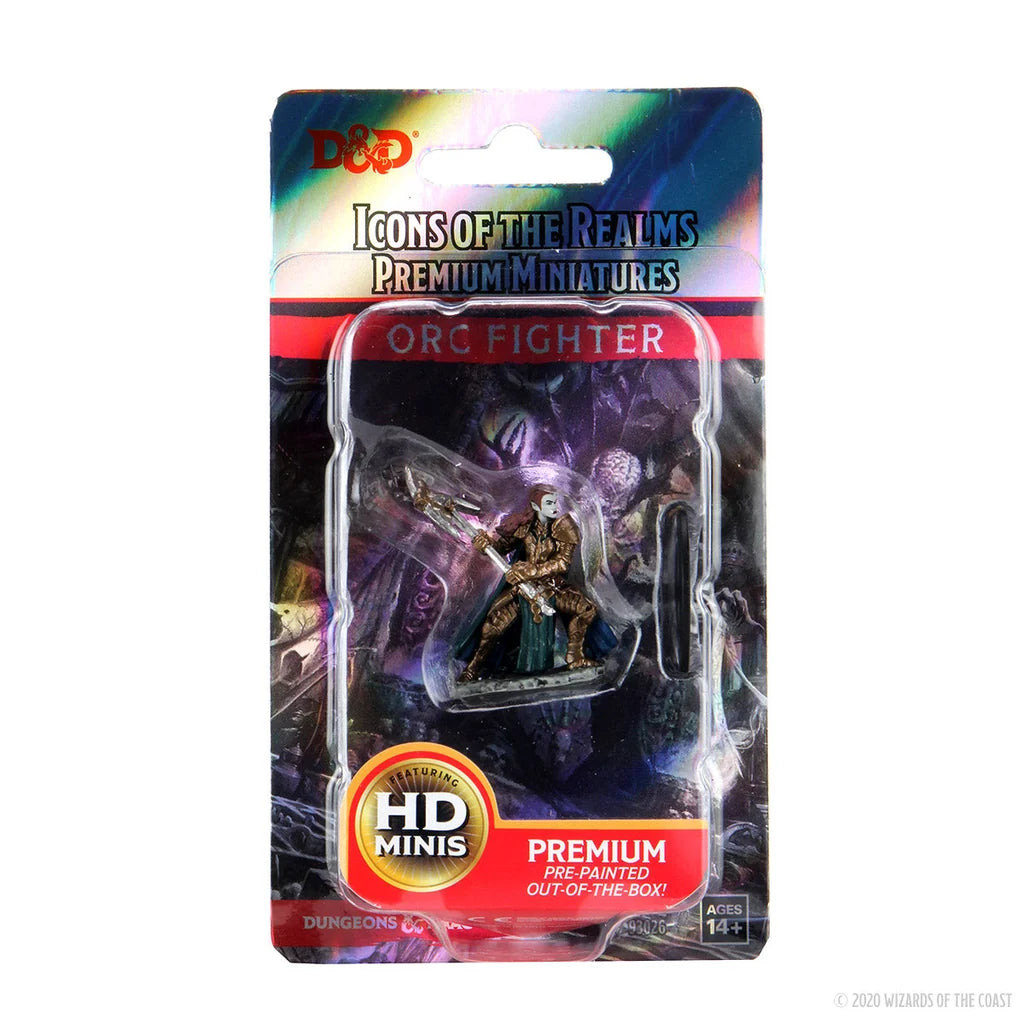 D&D Icons of the Realms Premium Figure: Half-Orc Fighter – Prepintada