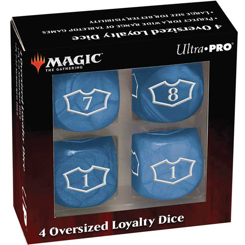 Dice: MTG Loyalty- Island Blue (with 1-6 & 7- 12 dice)