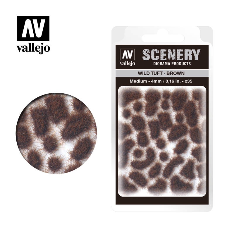 Scenery: Wild Tuft- Brown, Medium (4 mm. / 0,16 in.)