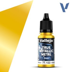 Vallejo True Metallic Metal 77.122 – Amarillo Radiante Base 18 ml