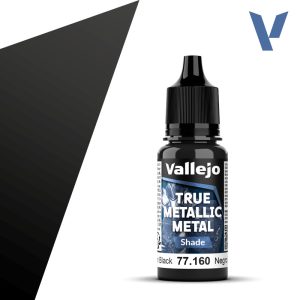 Vallejo True Metallic Metal 77.160 – Negro Obsidiana Shade 18 ml