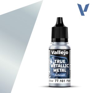 Vallejo True Metallic Metal 77.161 – Plata de Ley Airbrush 18 ml