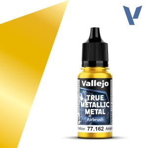Vallejo True Metallic Metal 77.162 – Amarillo Radiante Airbrush 18 ml