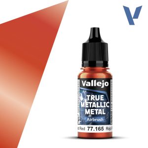 Vallejo True Metallic Metal 77.165 – Rojo Forjado Airbrush 18 ml