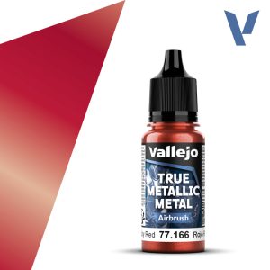 Vallejo True Metallic Metal 77.166 – Rojo Rubí Airbrush 18 ml