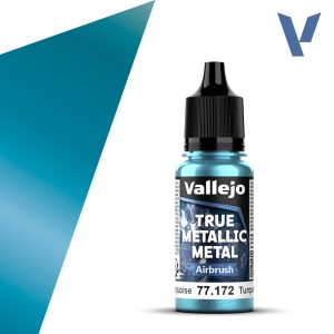 Vallejo True Metallic Metal 77.172 – Turquesa Hidra Airbrush 18 ml