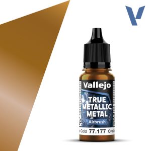 Vallejo True Metallic Metal 77.177 – Oro Arcano Airbrush 18 ml